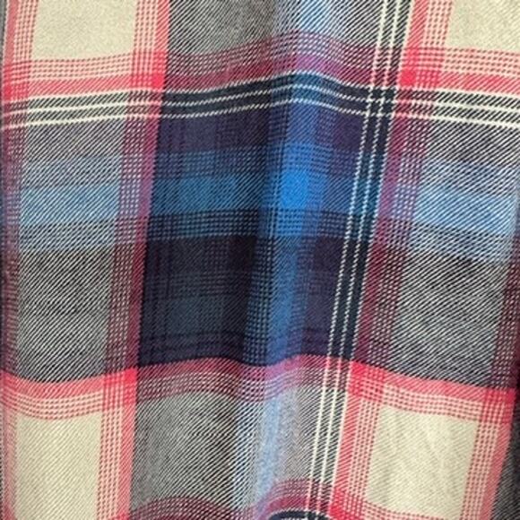 GAP Pendleton Plaid Shirt Button Front Long Sleeve Women's SMALL Blue Pink - Picture 8 of 10